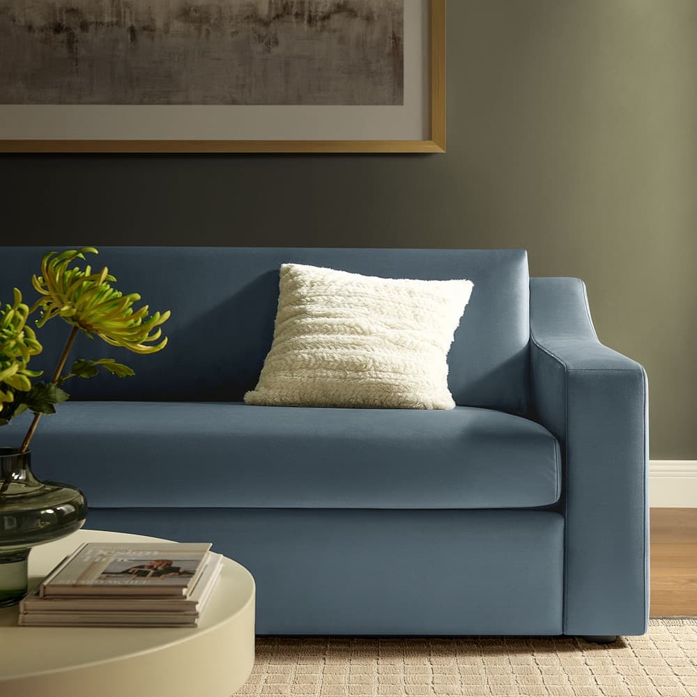 Liora Performance Velvet Sofa in Cadet Blue by Modway - Image 9