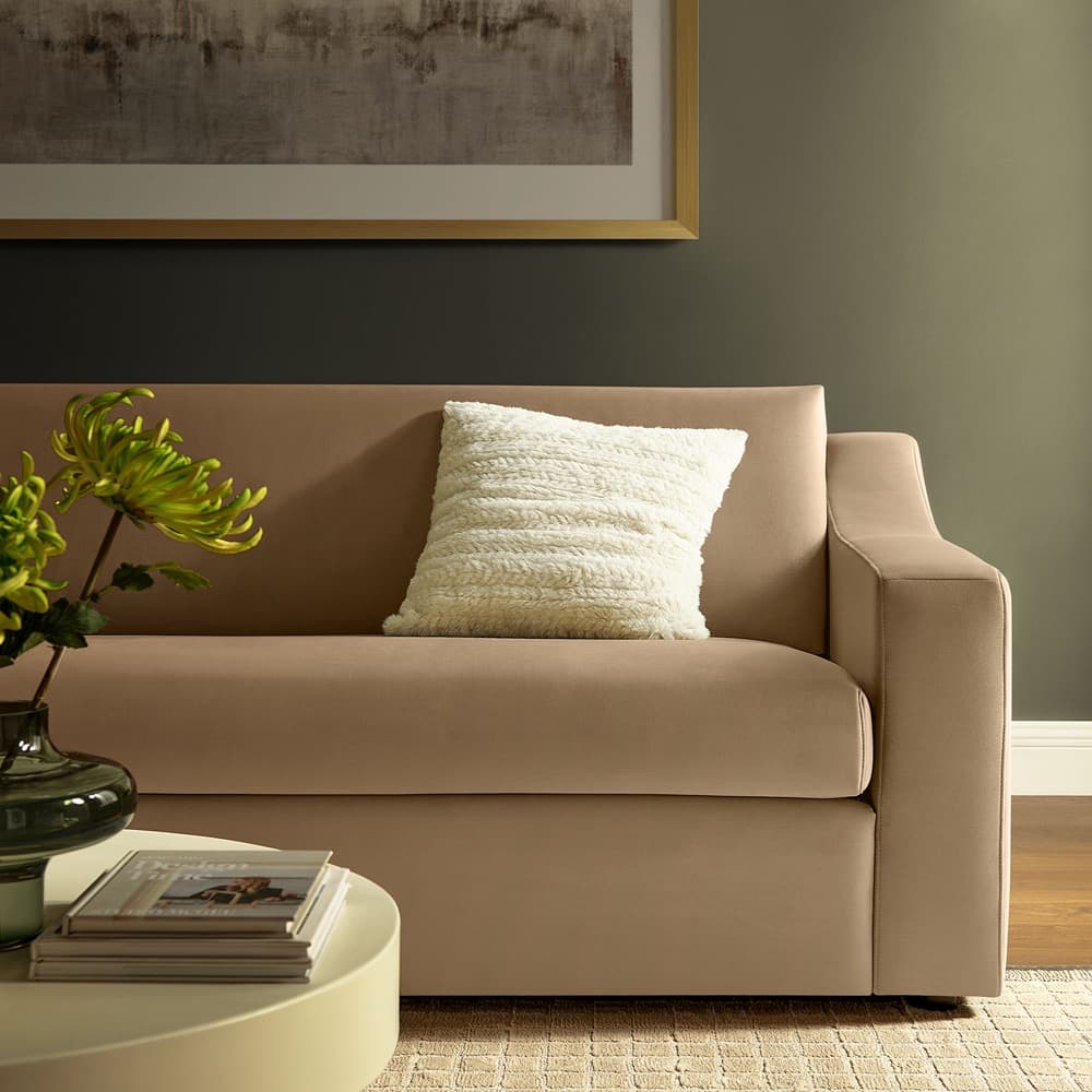 Liora Performance Velvet Sofa in Taupe by Modway - Image 9