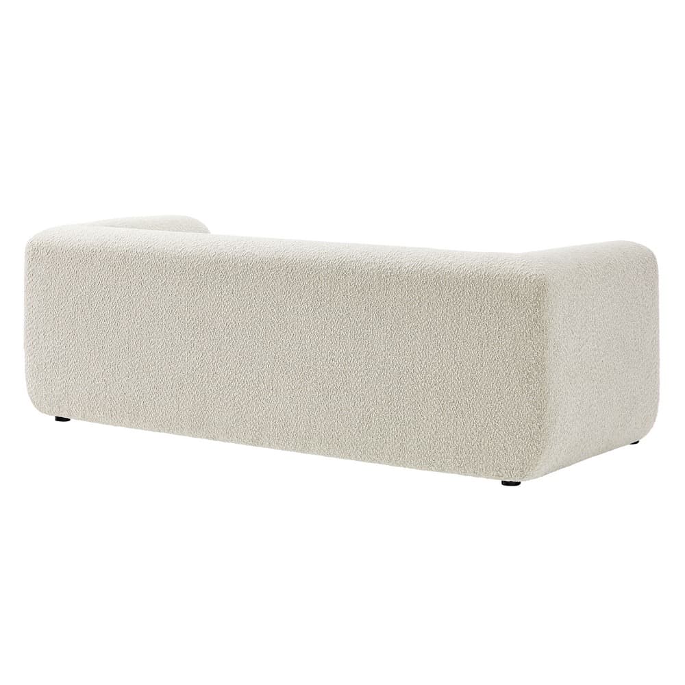 Leif 89" Boucle Upholstered Sofa in Pearl by Modway - Image 5