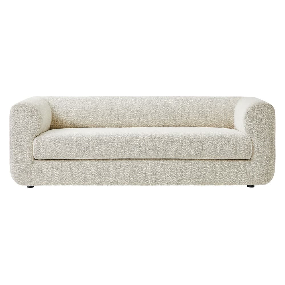 Leif 89" Boucle Upholstered Sofa in Pearl by Modway - Image 6