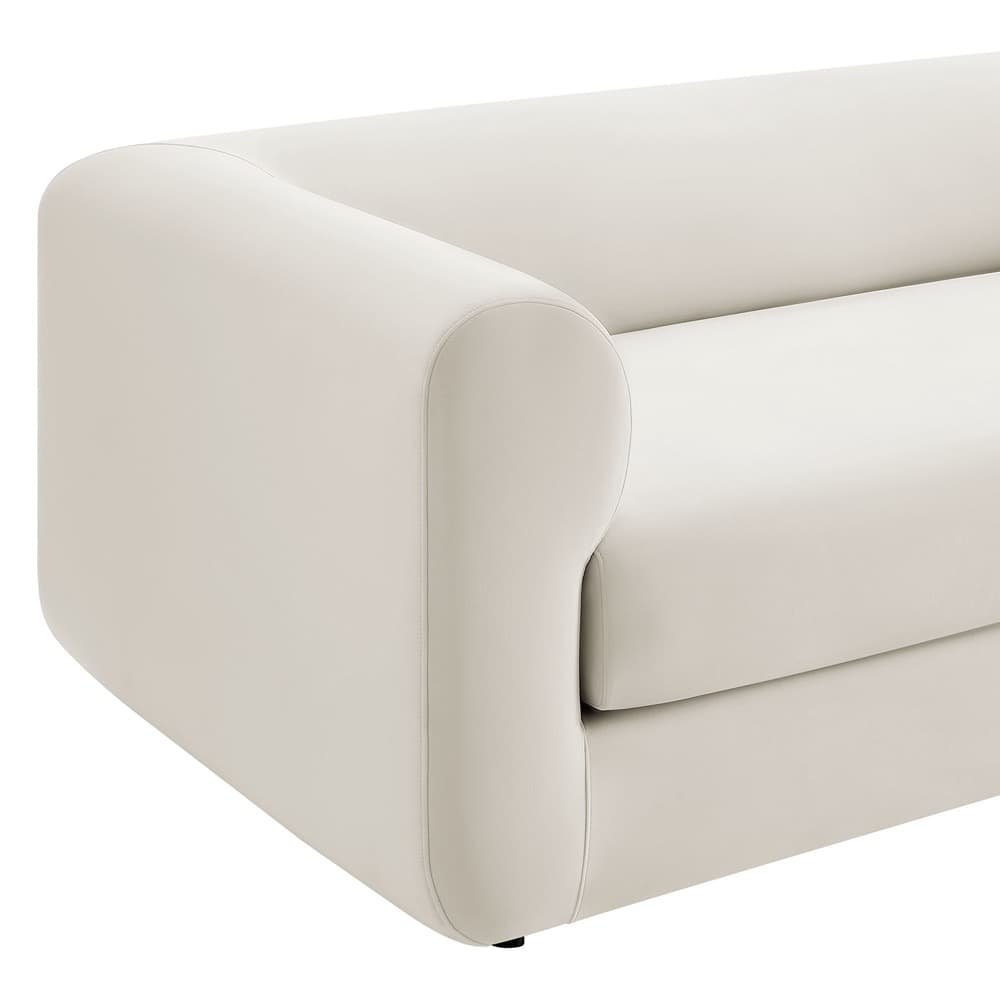 Leif 89" Performance Velvet Upholstered Sofa in Alabaster by Modway - Image 7