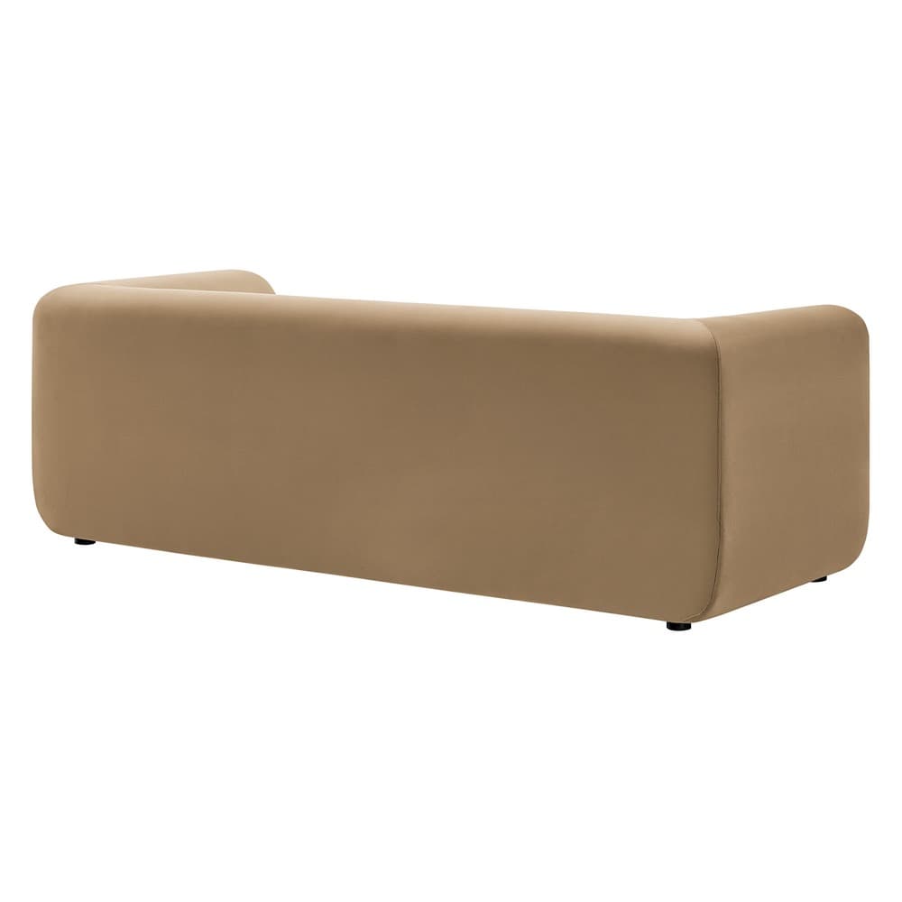 Leif 89" Performance Velvet Upholstered Sofa in Taupe by Modway - Image 5