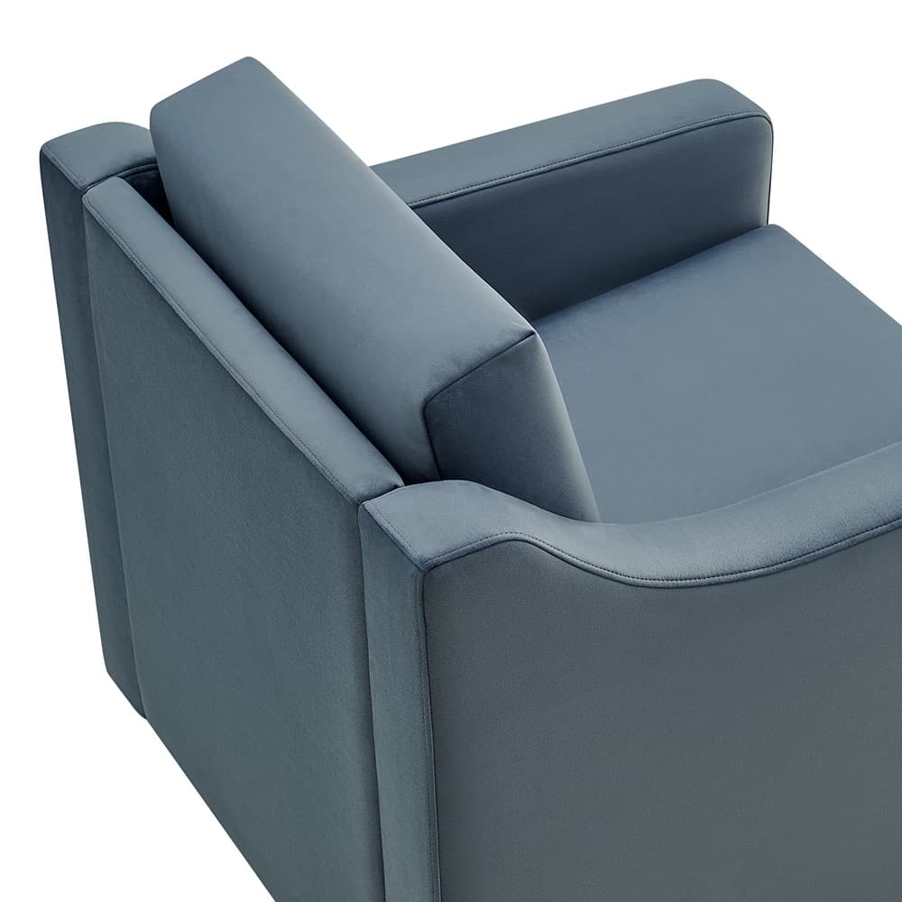 Liora Performance Velvet Armchair in Cadet Blue by Modway - Image 7