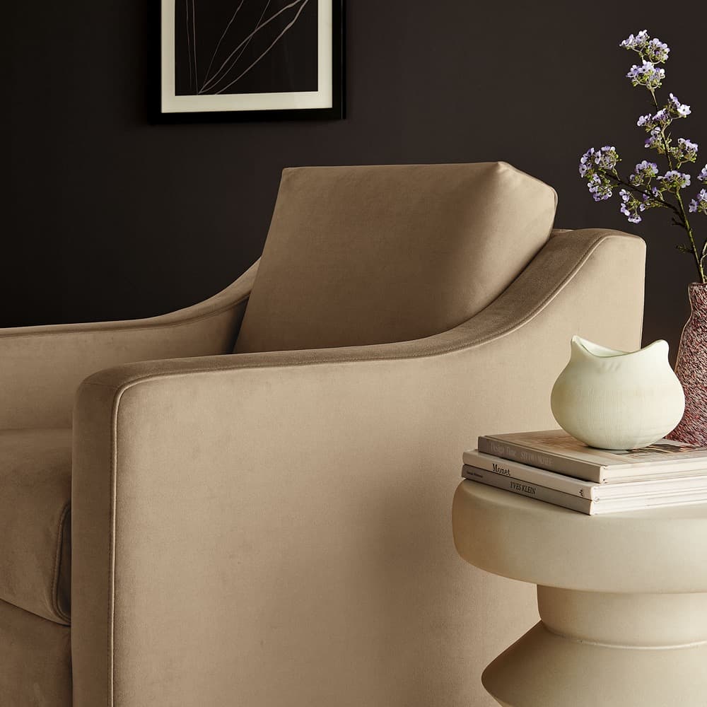 Liora Performance Velvet Armchair in Taupe by Modway - Image 9