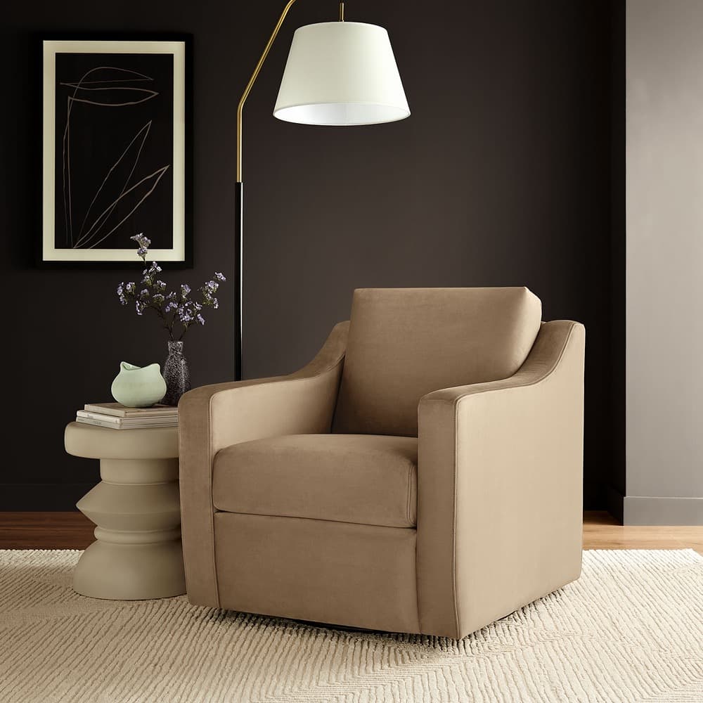 Liora Performance Velvet Armchair in Taupe by Modway - Image 8