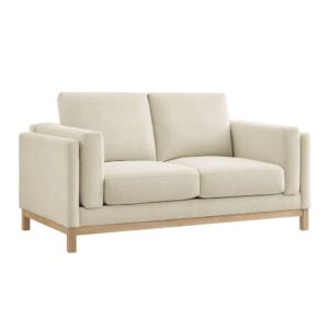 Roscoe 63 inch Fabric Loveseat in Ivory by Modway