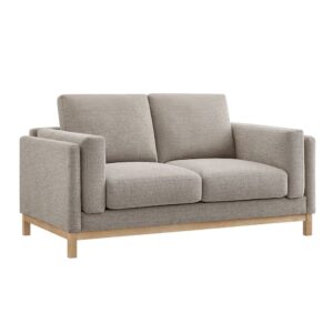 Roscoe 63 inch Fabric Loveseat in Pewter by Modway