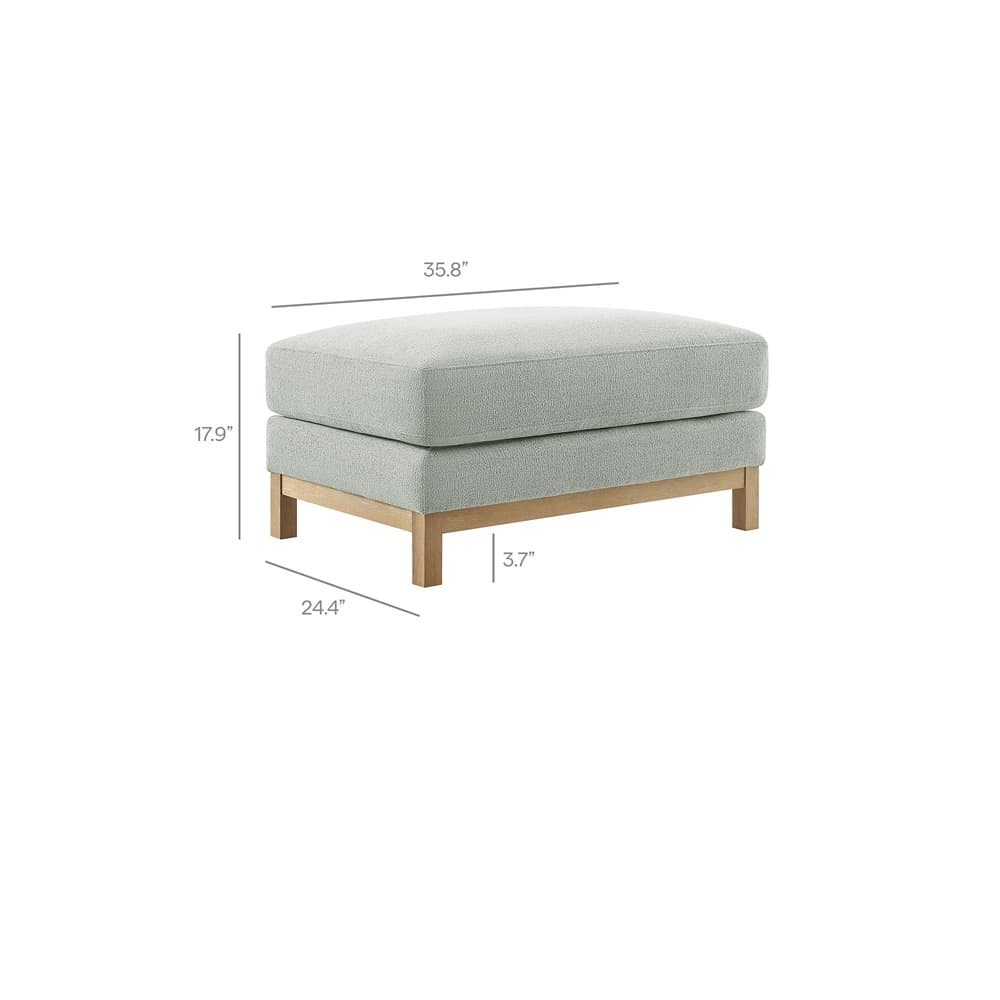 Roscoe Fabric Ottoman in Mist by Modway - Image 3