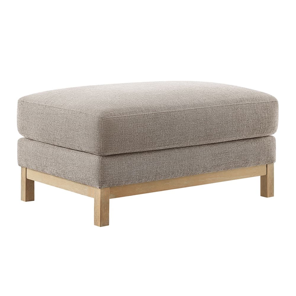 Roscoe Fabric Ottoman in Pewter by Modway