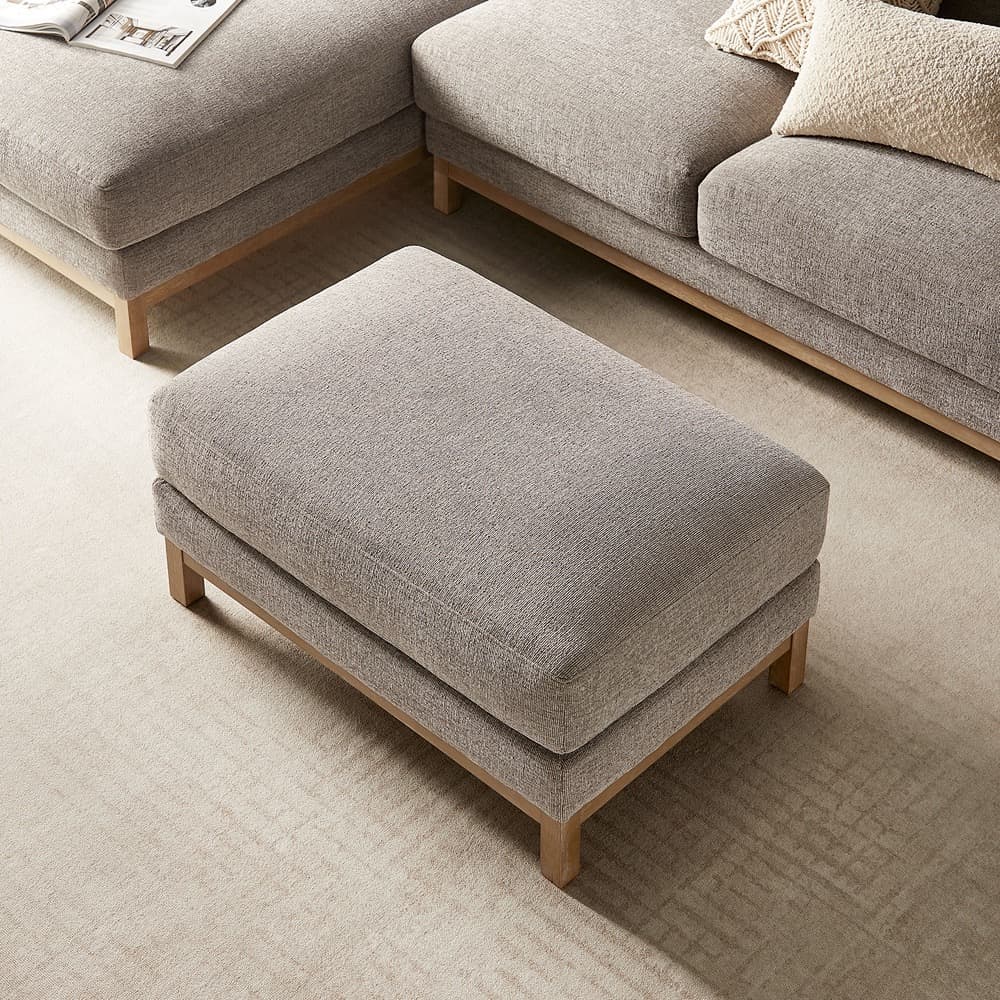 Roscoe Fabric Ottoman in Pewter by Modway - Image 9