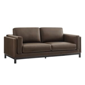 Roscoe 81 inch Vegan Leather Sofa in Espresso by Modway