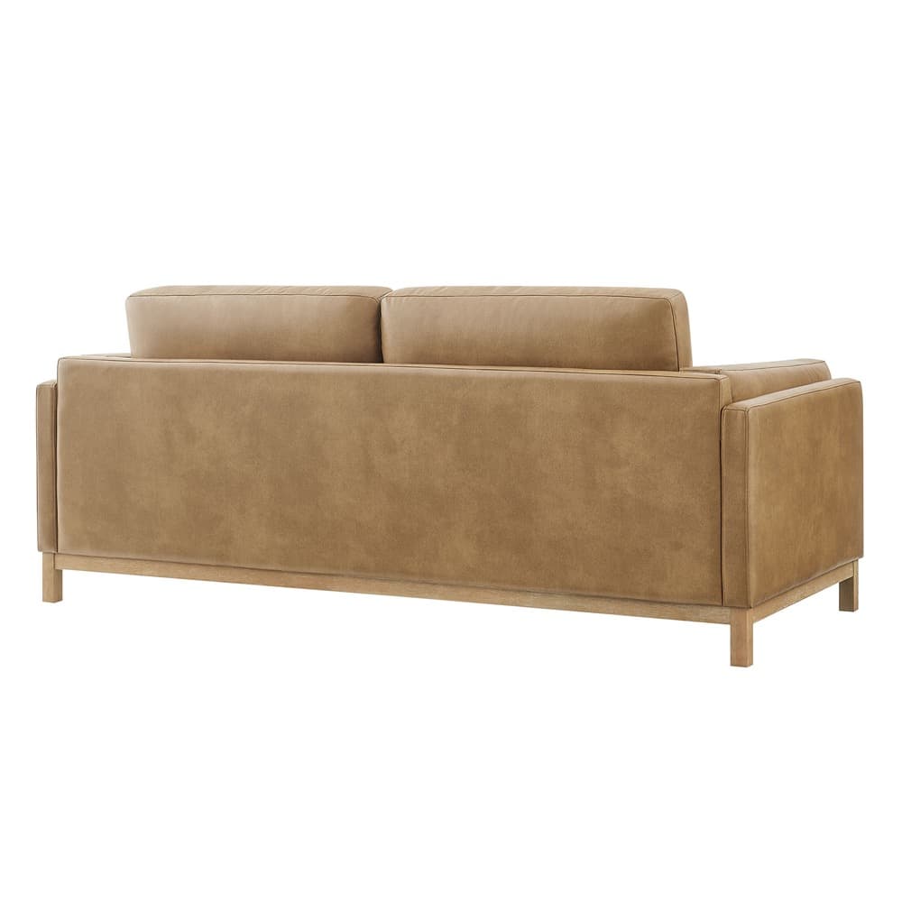 Roscoe 81 inch Vegan Leather Sofa in Toast by Modway - Image 5