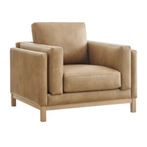 Roscoe Vegan Leather Armchair in Toast by Modway