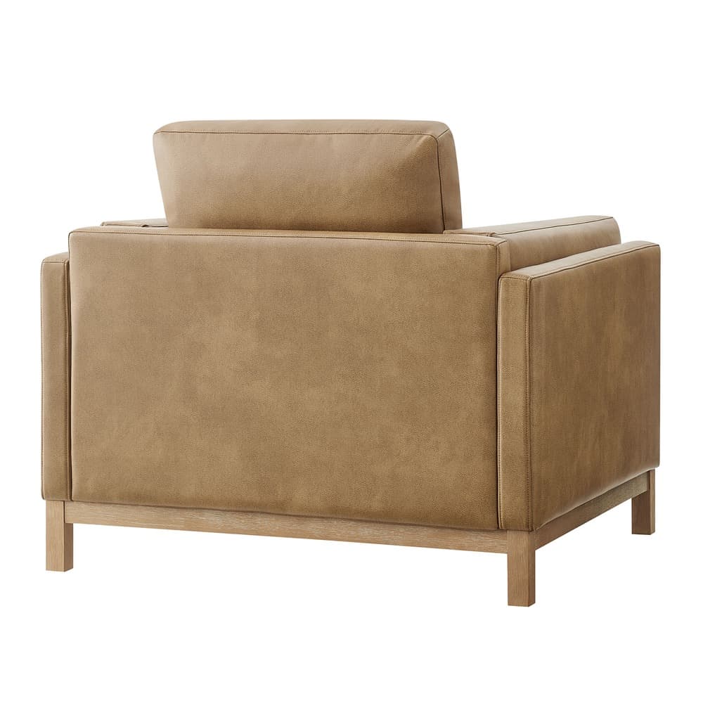 Roscoe Vegan Leather Armchair in Toast by Modway - Image 5