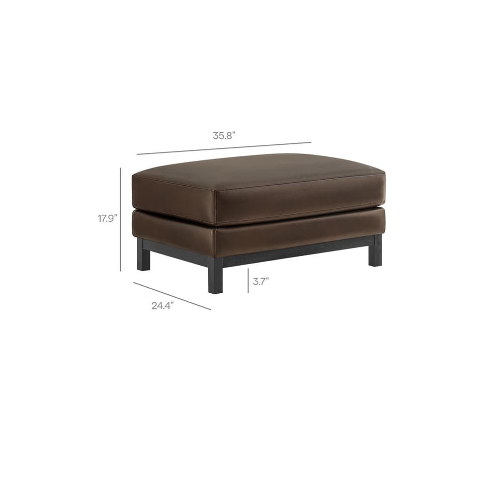 Roscoe Vegan Leather Ottoman in Espresso by Modway - Image 3