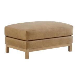 Roscoe Vegan Leather Ottoman in Toast by Modway