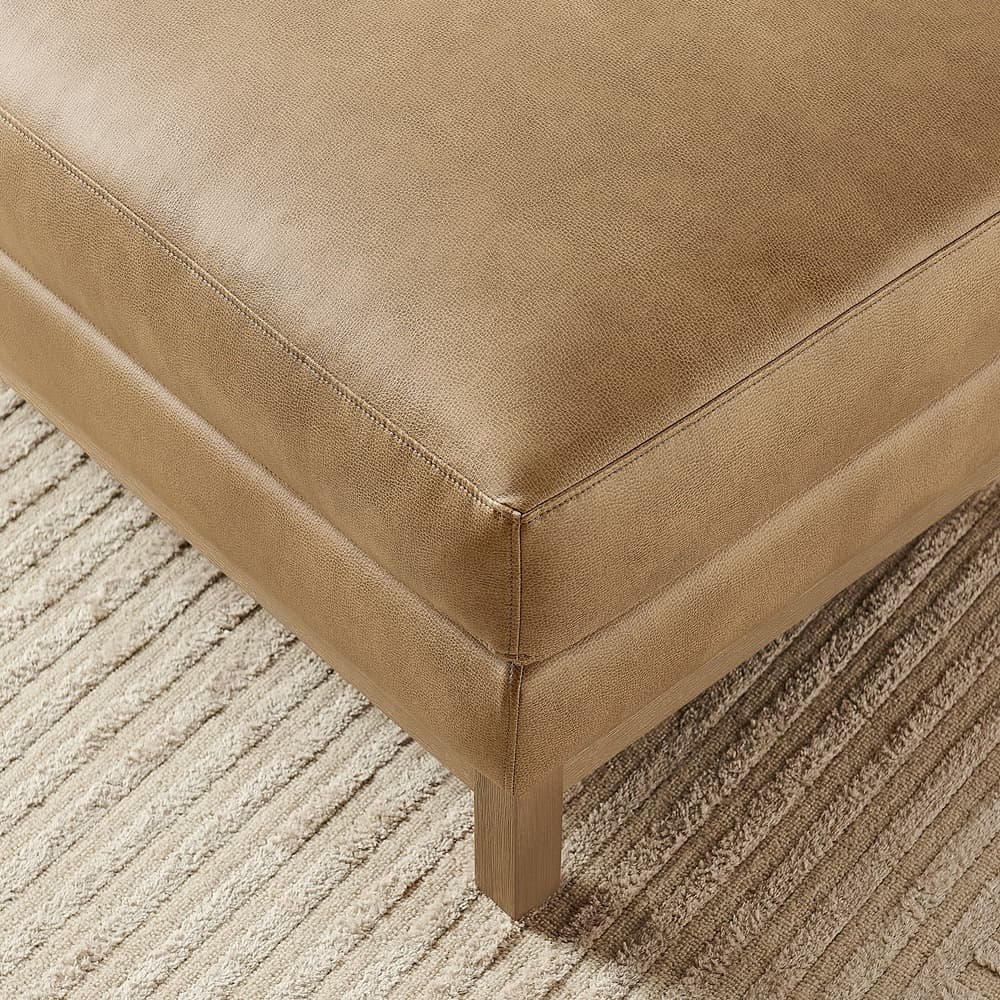 Roscoe Vegan Leather Ottoman in Toast by Modway - Image 10