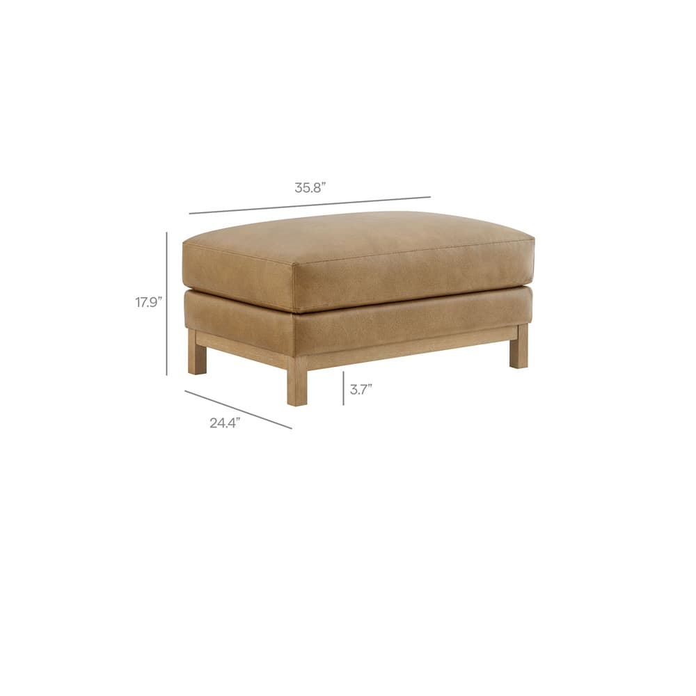 Roscoe Vegan Leather Ottoman in Toast by Modway - Image 3