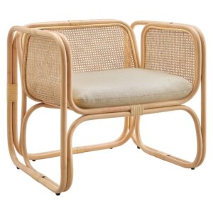 Ellis Natural Rattan Accent Armchair in Natural by Modway