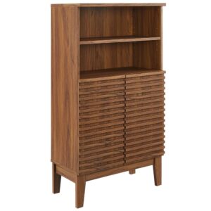 Render Freestanding Bathroom Storage Cabinet in Walnut by Modway