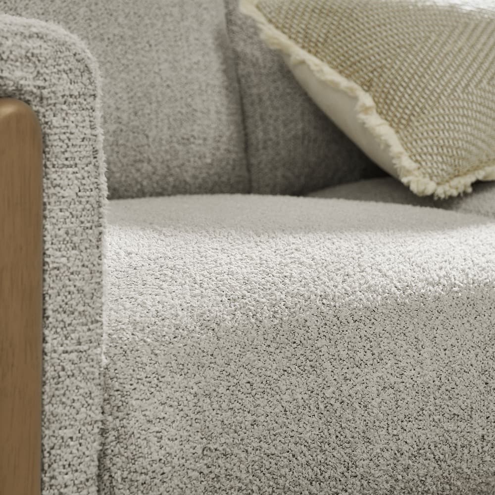 Hawken Boucle Fabric Accent Armchair in Parchment Beech by Modway - Image 9