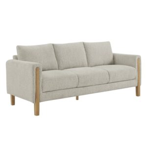Hawken Boucle Fabric Sofa in Parchment Beech by Modway