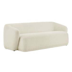 Monica 88 Inch Boucle Fabric Sofa in Cream by Modway