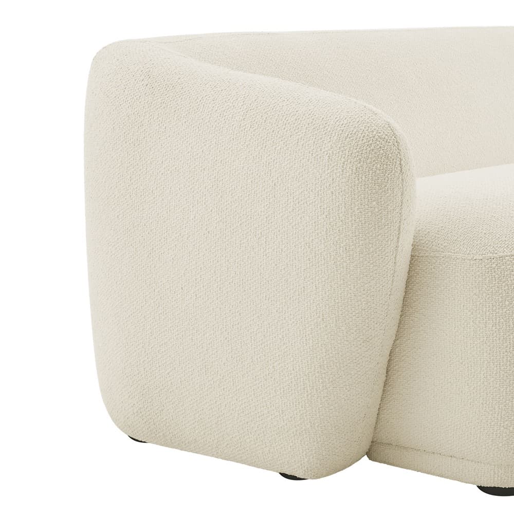 Monica 88 Inch Boucle Fabric Sofa in Cream by Modway - Image 7