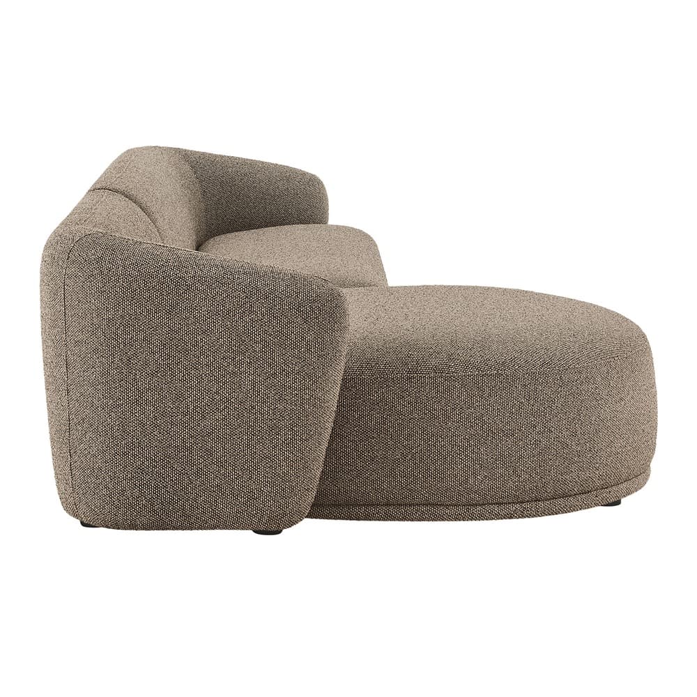 Monica 2 Piece Left Facing Boucle Fabric Modular Sofa with Chaise in Earth by Modway - Image 4