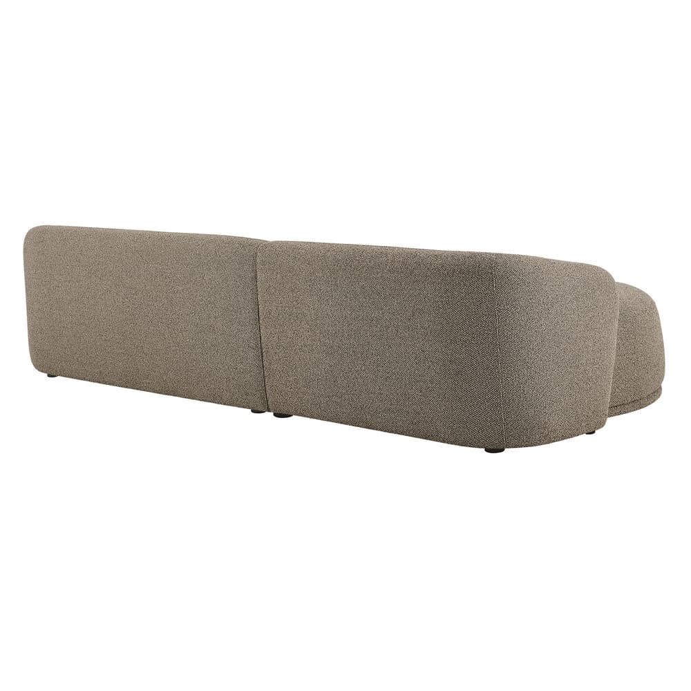 Monica 2 Piece Left Facing Boucle Fabric Modular Sofa with Chaise in Earth by Modway - Image 5