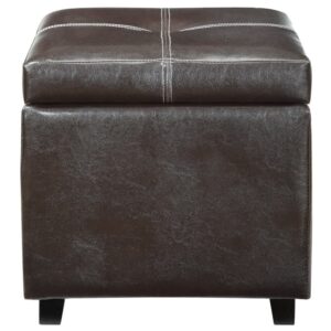 Treasure Upholstered Vinyl Ottoman in Espresso by Modway