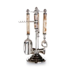 Five Piece Bone-Handle Bar Tool Set by Zodax