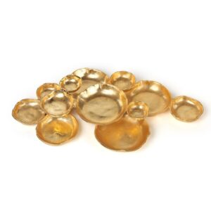 Cluster of Twelve Gold Serving Bowls by Zodax