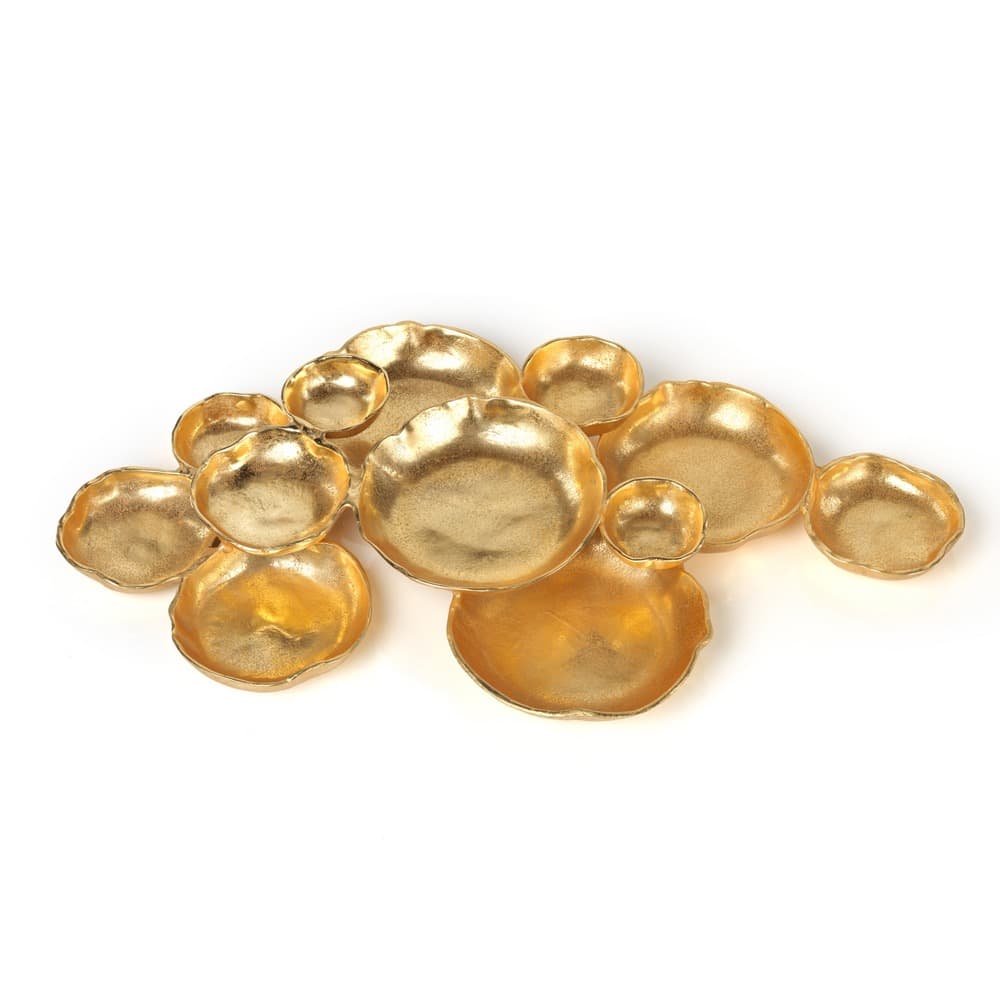 Cluster of Twelve Gold Serving Bowls by Zodax