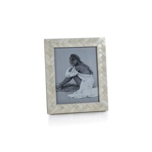 White Bone Braided Photo Frames in 3 Sizes by Zodax