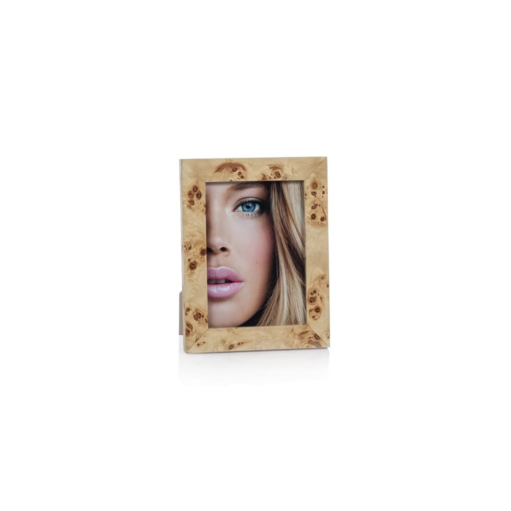Burlwood Veneer Photo Frames in 2 Sizes by Zodax
