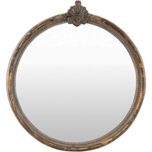 Aden Mango Wood Accent Mirror in Brown by Livabliss