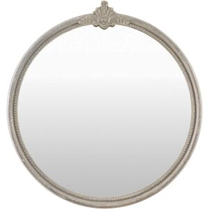Aden Mango Wood Accent Mirror in Gray by Livabliss