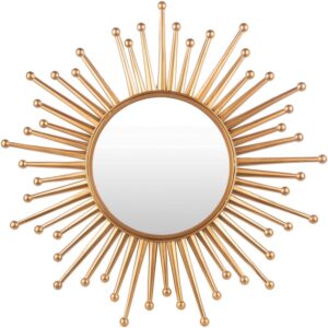 Amon Iron Accent Mirror in Gold by Livabliss