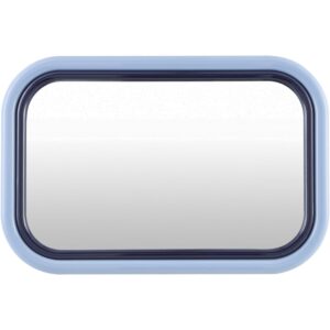 Banou Manufactured Wood Accent Mirror in Blue by Livabliss