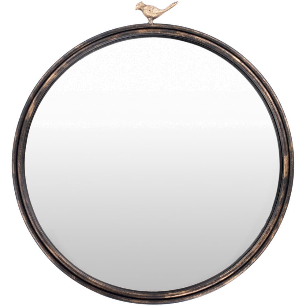 Birdsong Iron Accent Mirror in Black by Livabliss