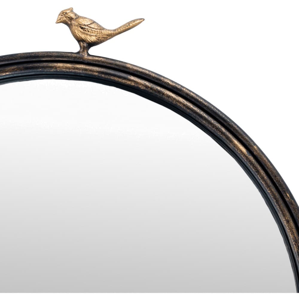 Birdsong Iron Accent Mirror in Black by Livabliss - Image 2