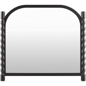 Bellinda Pine Mantel Mirror in Black by Livabliss