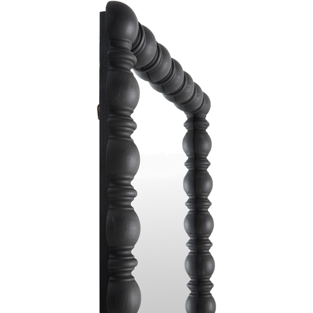 Brennan Pine Accent Mirror in Black by Livabliss - Image 2