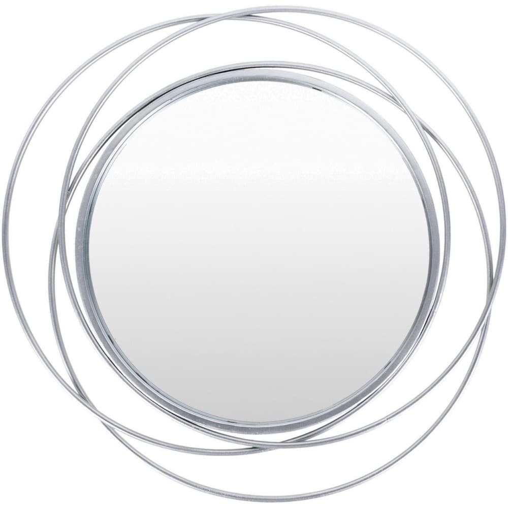 Dixie Iron Accent Mirror in Metallic Silver by Livabliss