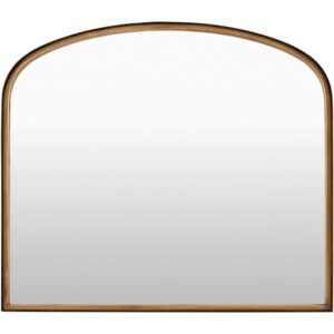 Evander Iron Mantel Mirror in Gold by Livabliss