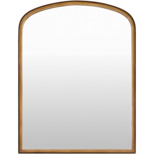 Evander Iron Mantel Mirror in Gold by Livabliss