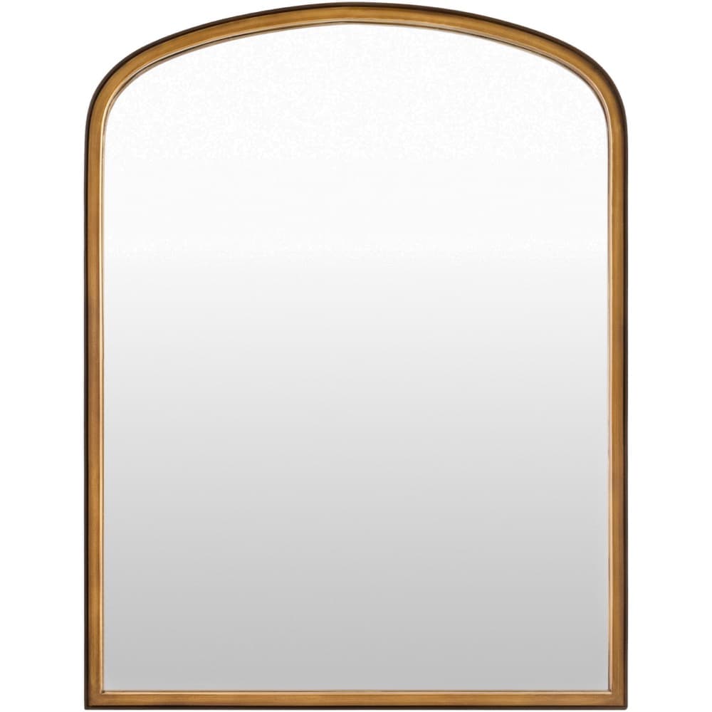 Evander Iron Mantel Mirror in Gold by Livabliss