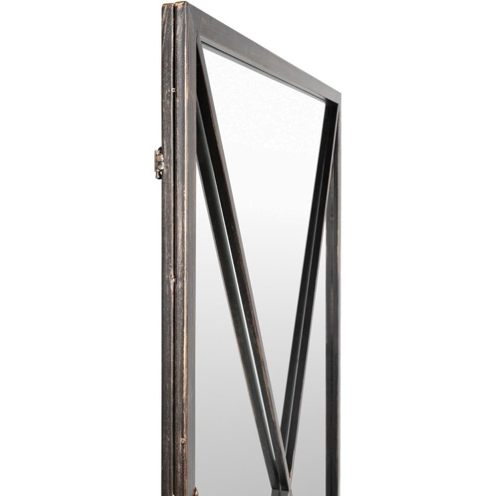 Forge Iron Full Length Mirror in Black by Livabliss - Image 2
