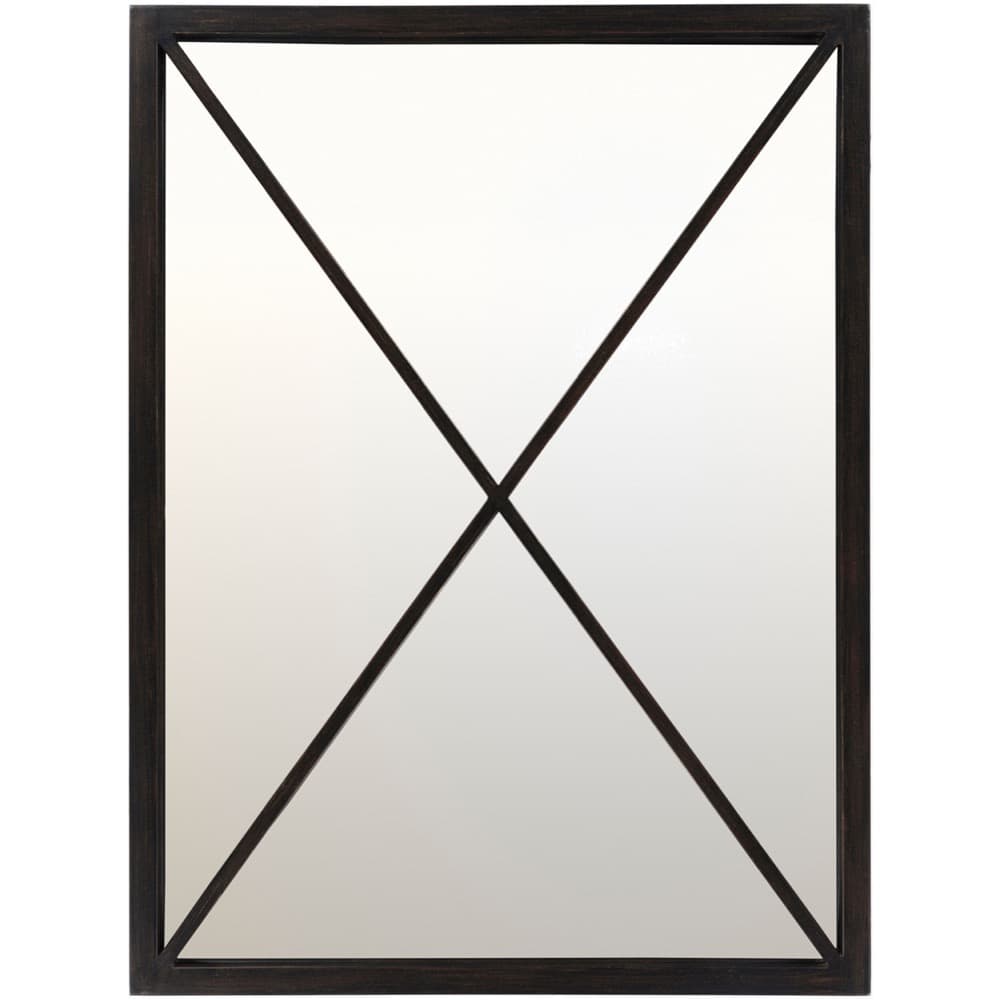 Franklin Iron Accent Mirror in Brown by Livabliss